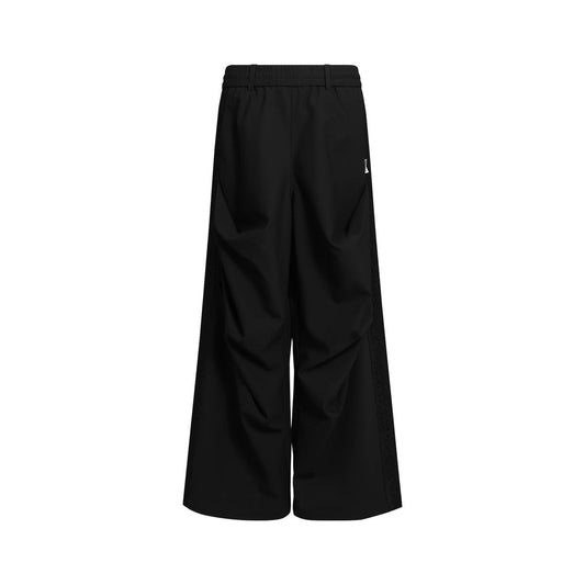 Tapered Pleated Lace Patch Relaxed Tailored Pants [ID:0308PA]