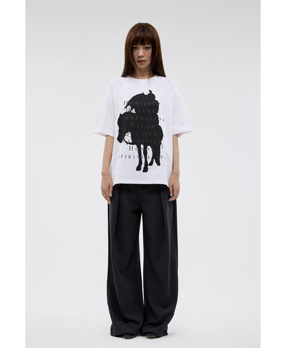 Dark Pinstripe Wide Pleated Relaxed Straight Pants [ID:0310PA]