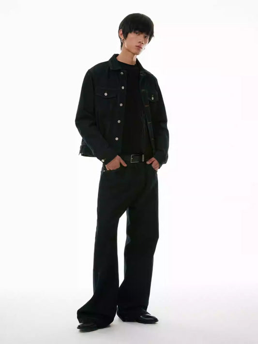 Clean Denim Slim Flare Straight-Leg Jeans [ID:0319PA]