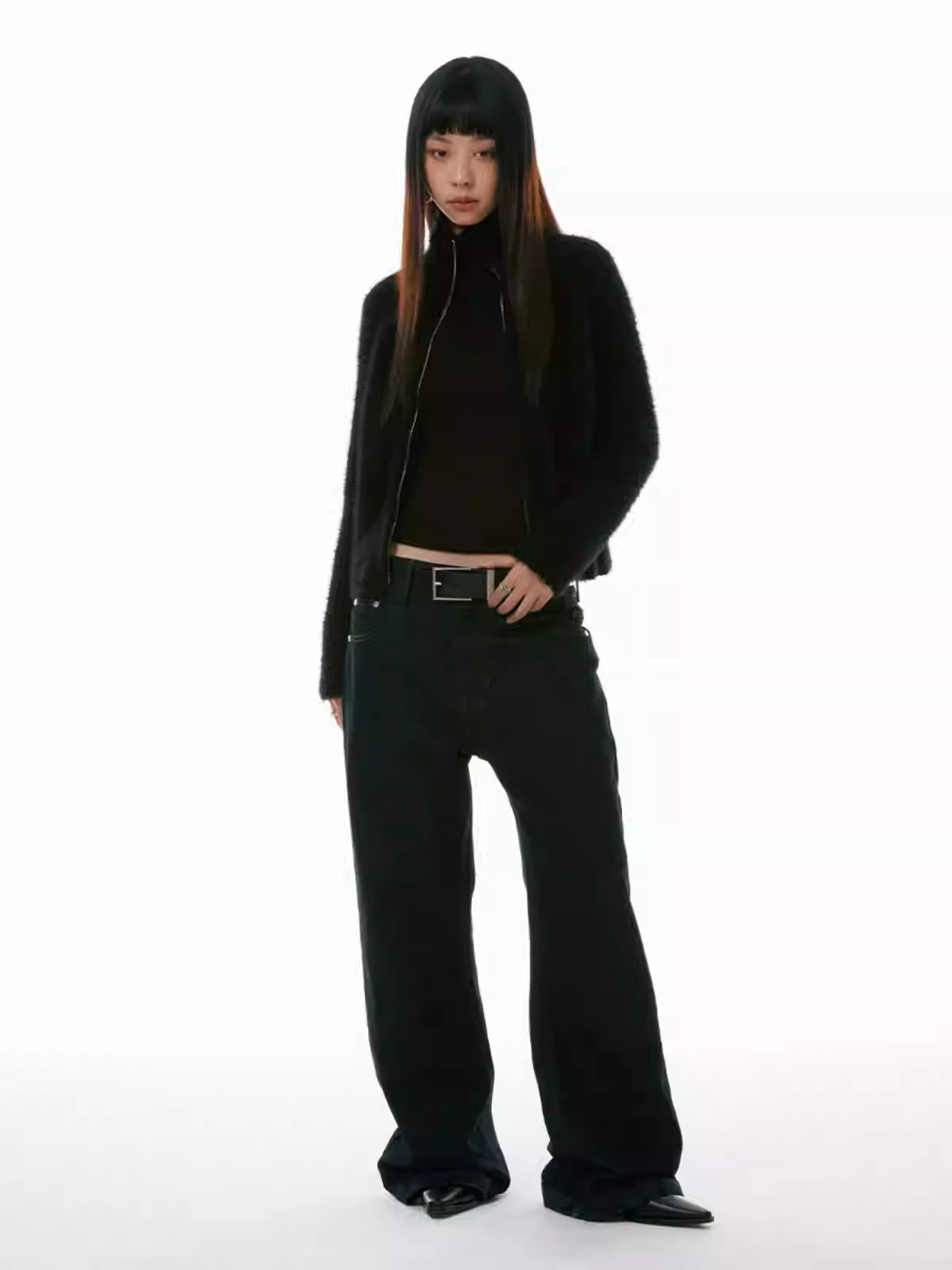 Clean Denim Slim Flare Straight-Leg Jeans [ID:0319PA]