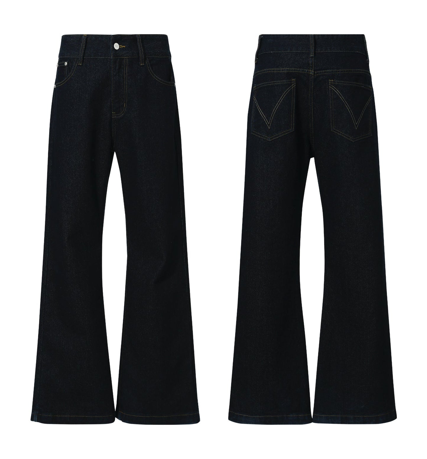 Clean Denim Slim Flare Straight-Leg Jeans [ID:0319PA]