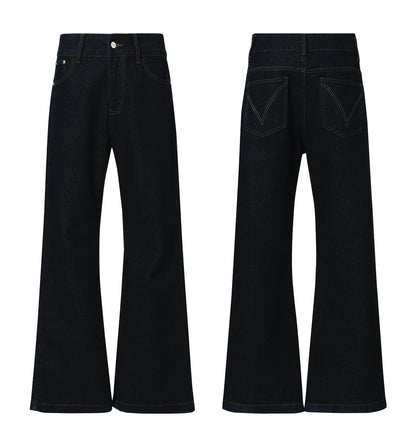 Clean Denim Slim Flare Straight-Leg Jeans [ID:0319PA]