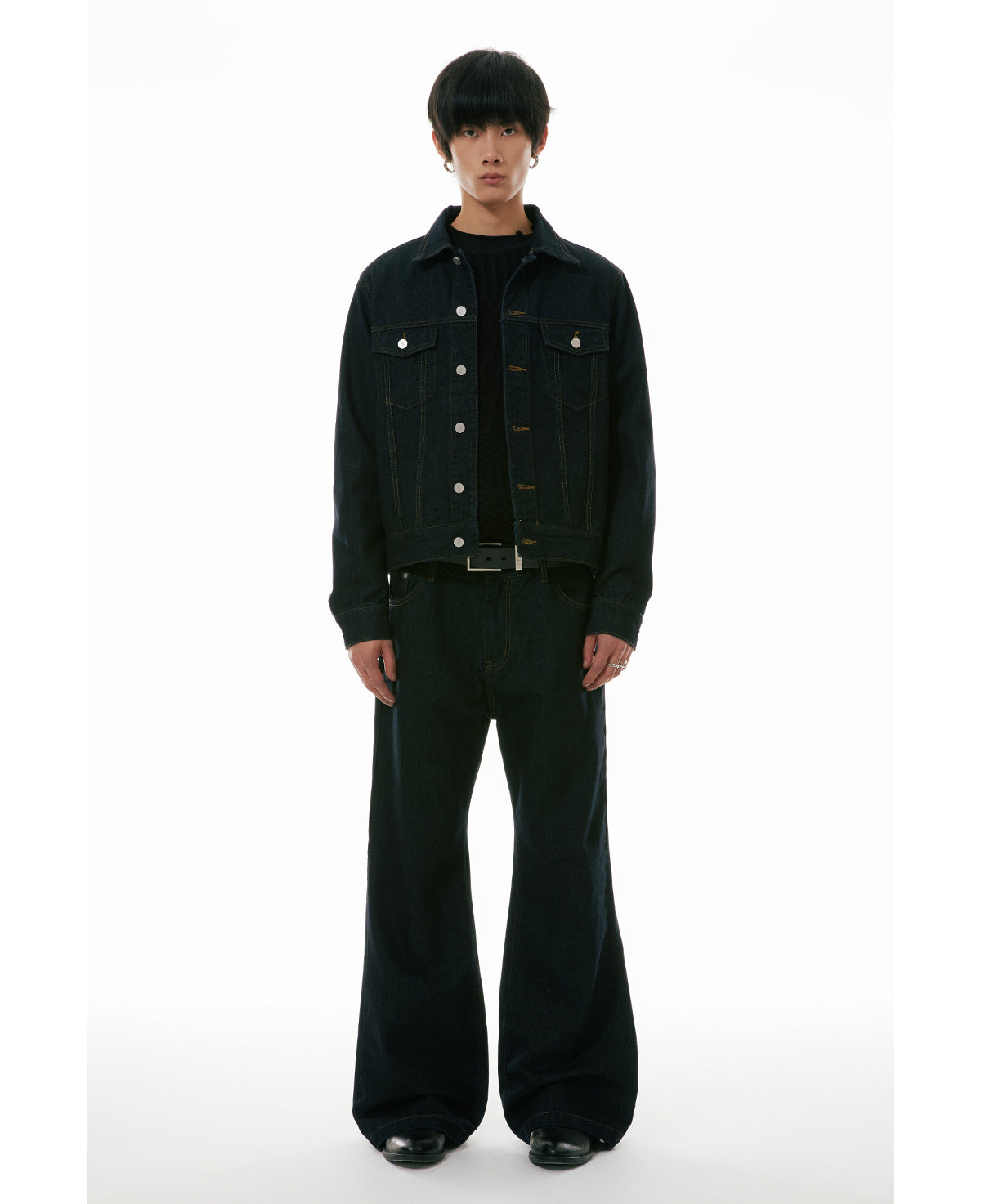 Clean Denim Slim Flare Straight-Leg Jeans [ID:0319PA]