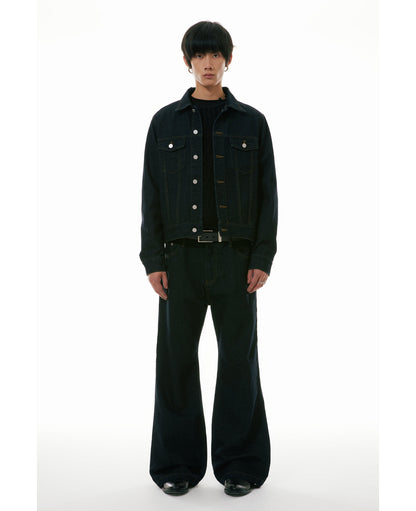 Clean Denim Slim Flare Straight-Leg Jeans [ID:0319PA]