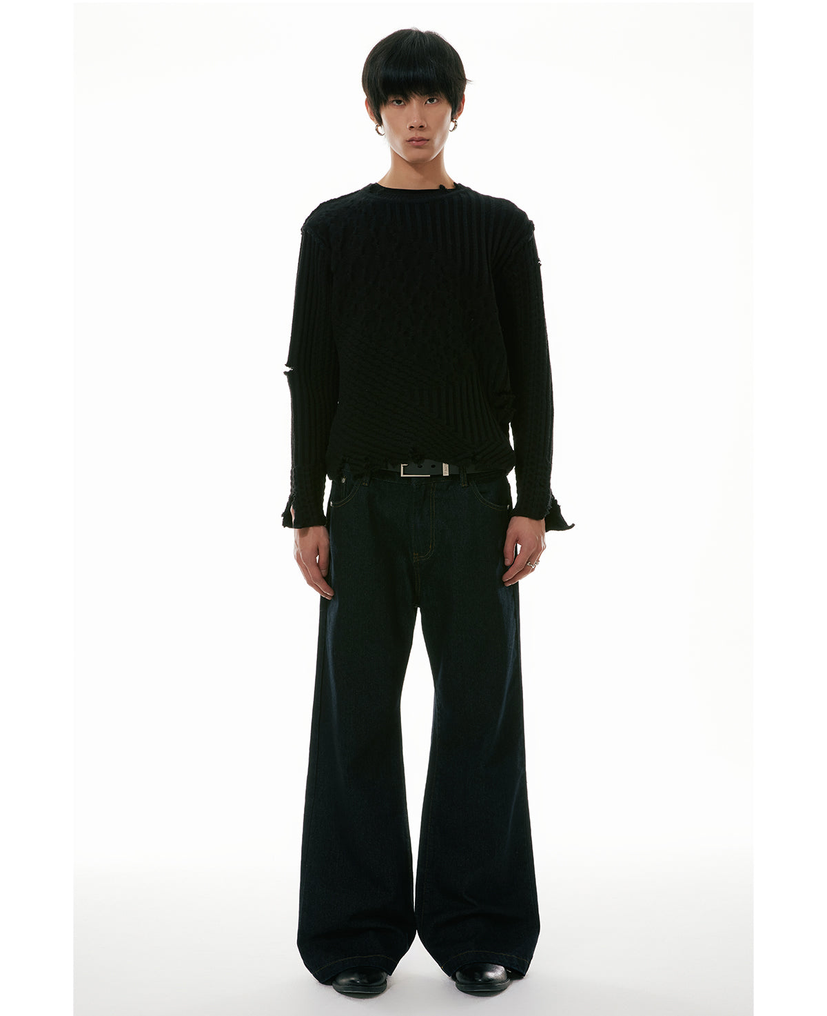 Clean Denim Slim Flare Straight-Leg Jeans [ID:0319PA]