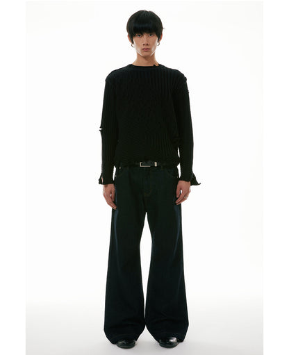 Clean Denim Slim Flare Straight-Leg Jeans [ID:0319PA]