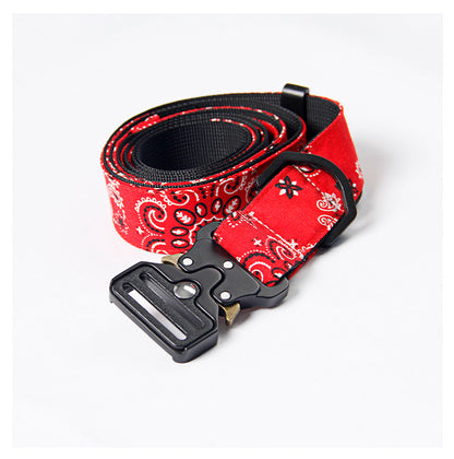 Double Ring Buckle Cashew Flower Versatile Belt [ID:0327BE]