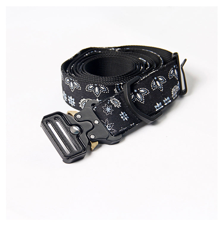 Double Ring Buckle Cashew Flower Versatile Belt [ID:0327BE]