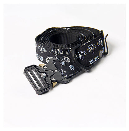 Double Ring Buckle Cashew Flower Versatile Belt [ID:0327BE]