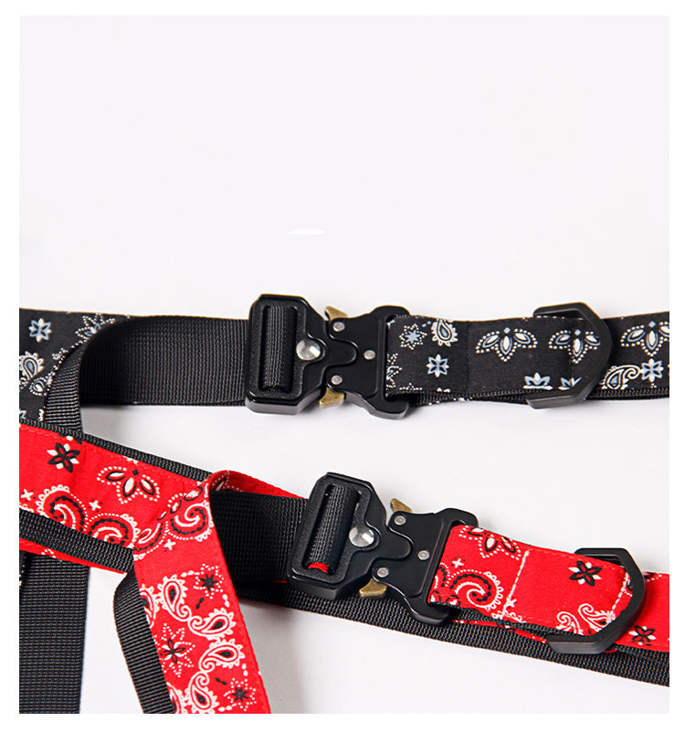 Double Ring Buckle Cashew Flower Versatile Belt [ID:0327BE]