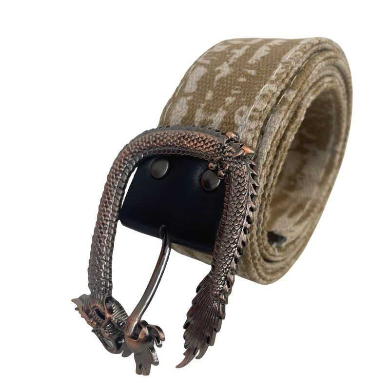 Dragon Buckle Chinese Taste Durable Denim Belt [ID:0335BE]