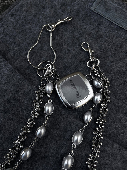 Y2K Pearl and Metal Punk Design Waist Chain [ID:0341CH]