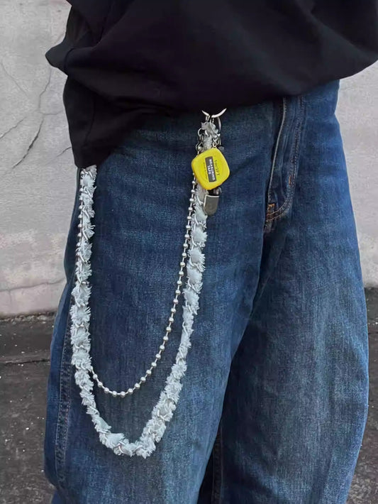 Y2K Punk and Hip-Hop Style Metal Waist Chain [ID:0343CH]