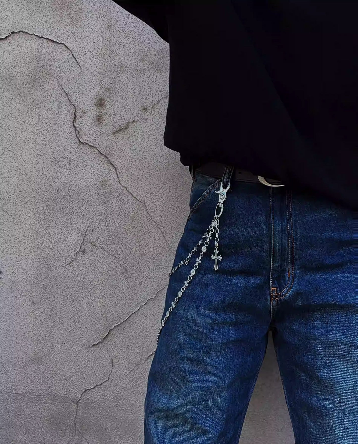 Y2K Metal Crocodile Punk Hip-Hop Waist Chain [ID:0346CH]