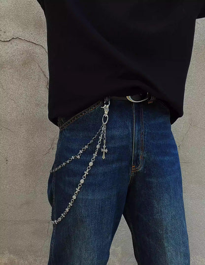 Y2K Metal Crocodile Punk Hip-Hop Waist Chain [ID:0346CH]