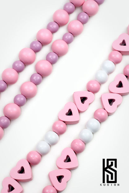 Exaggerated Wooden Bead Heart-Shaped Genderless Waist Chain [ID:0349CH]