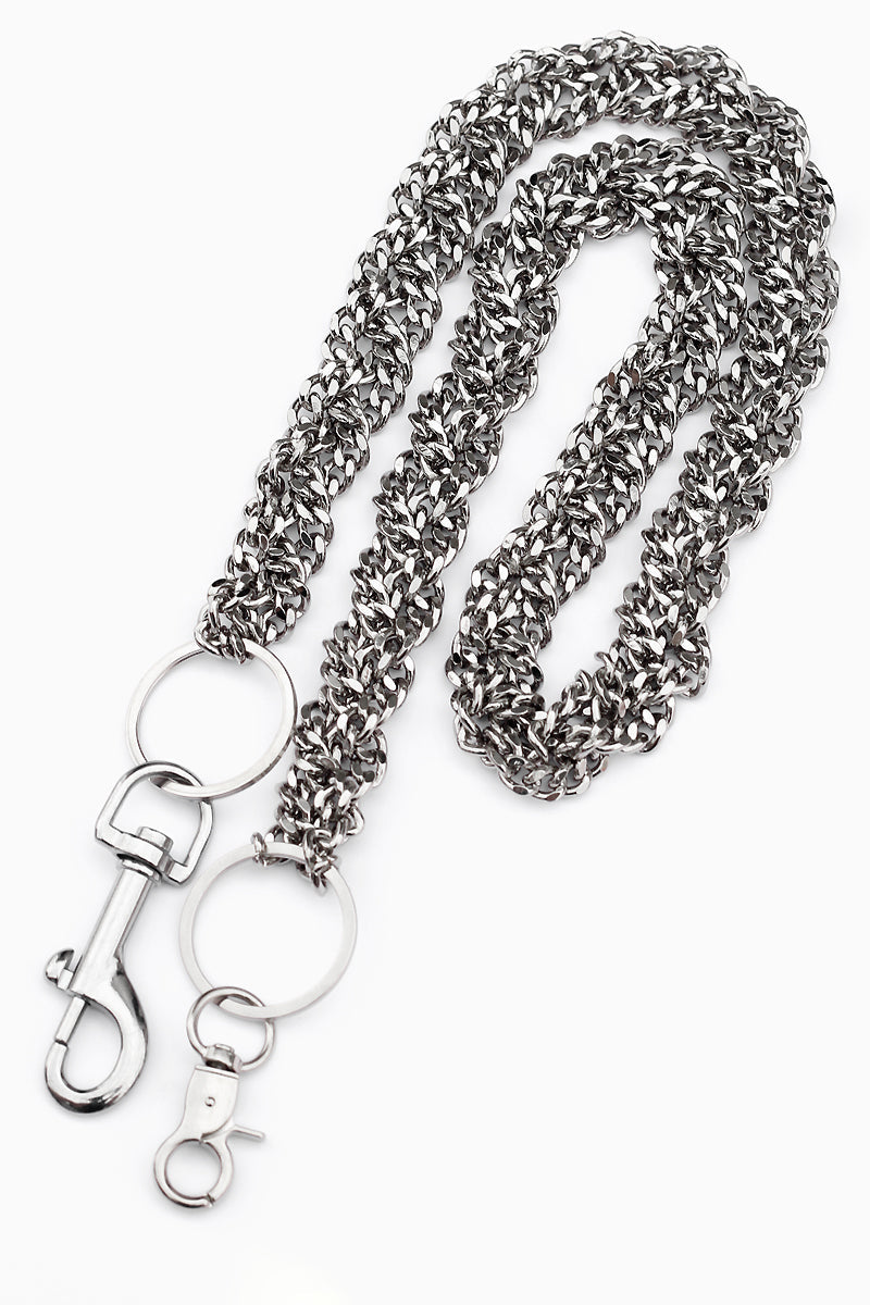 RAF Style Hip-Hop Metal Braided Unisex Waist Chain [ID:0352CH]