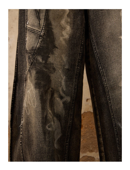 Personsoul Graffiti Contour Jeans [ID:0364PA]