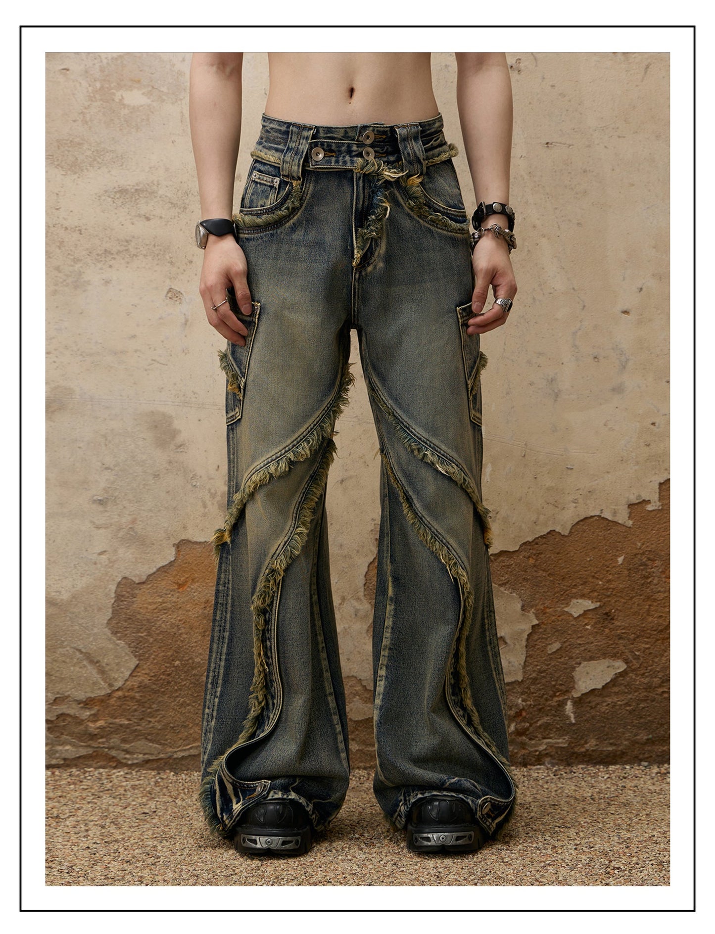 Personsoul Destructive Denim Jeans [ID:0366PA]