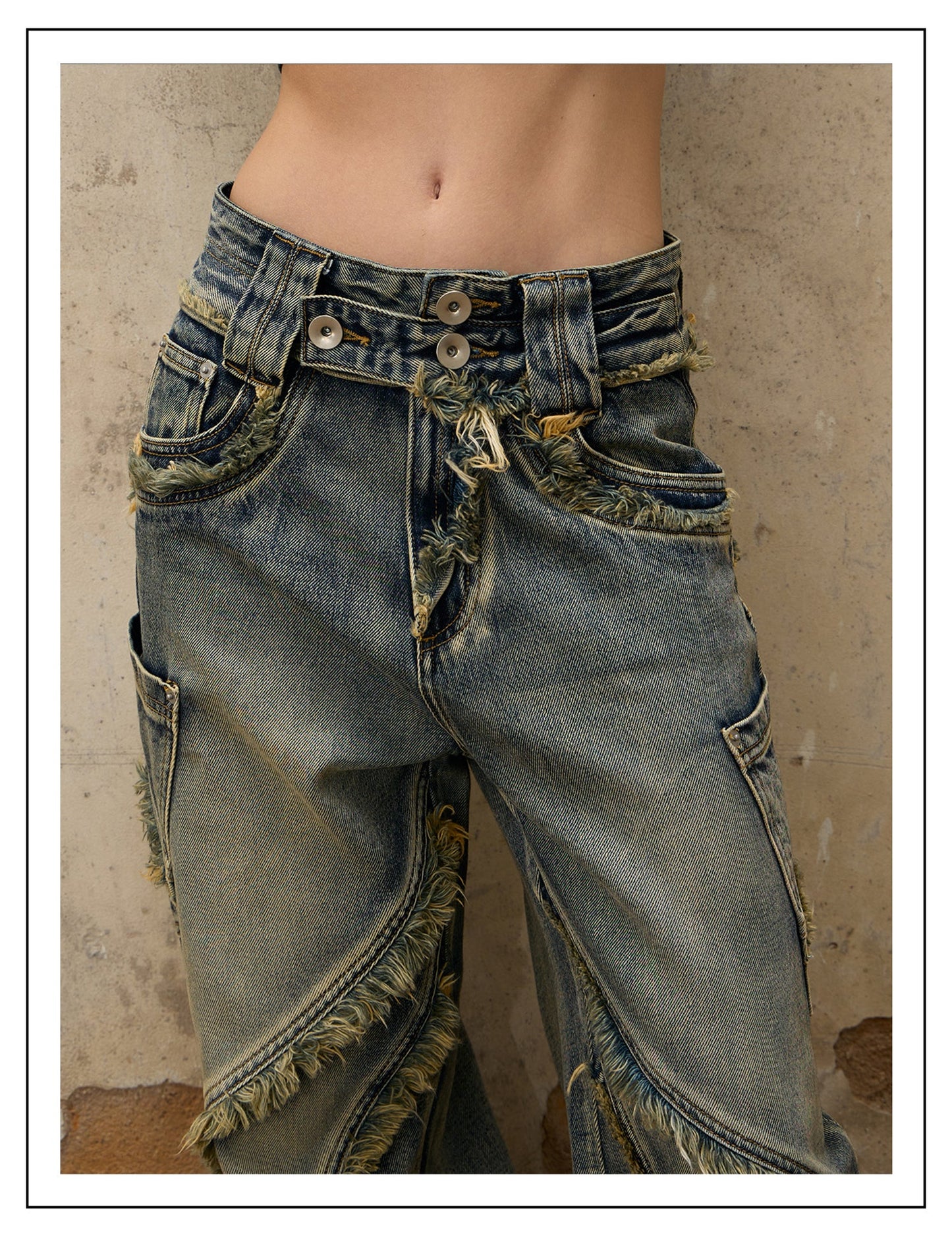 Personsoul Destructive Denim Jeans [ID:0366PA]