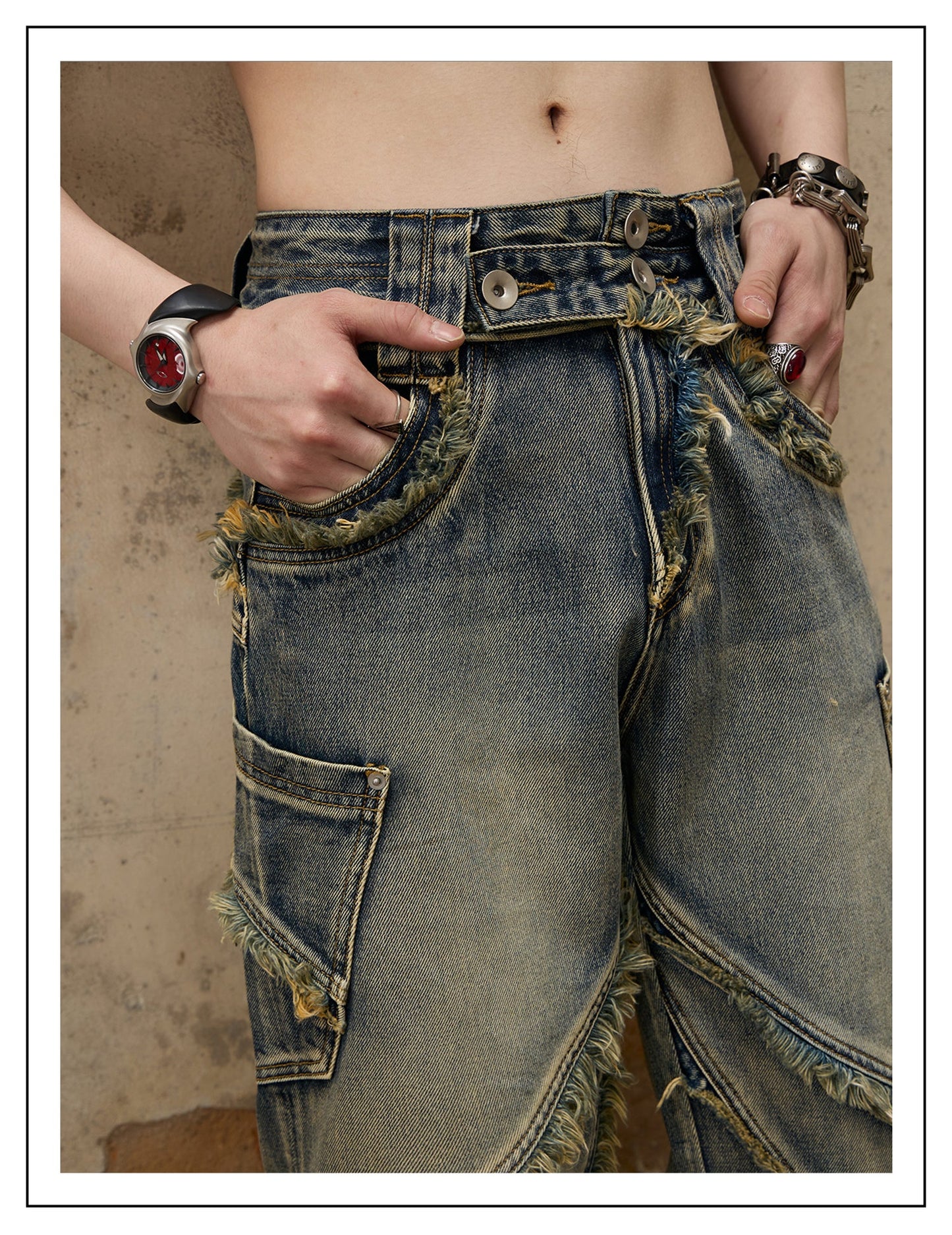 Personsoul Destructive Denim Jeans [ID:0366PA]