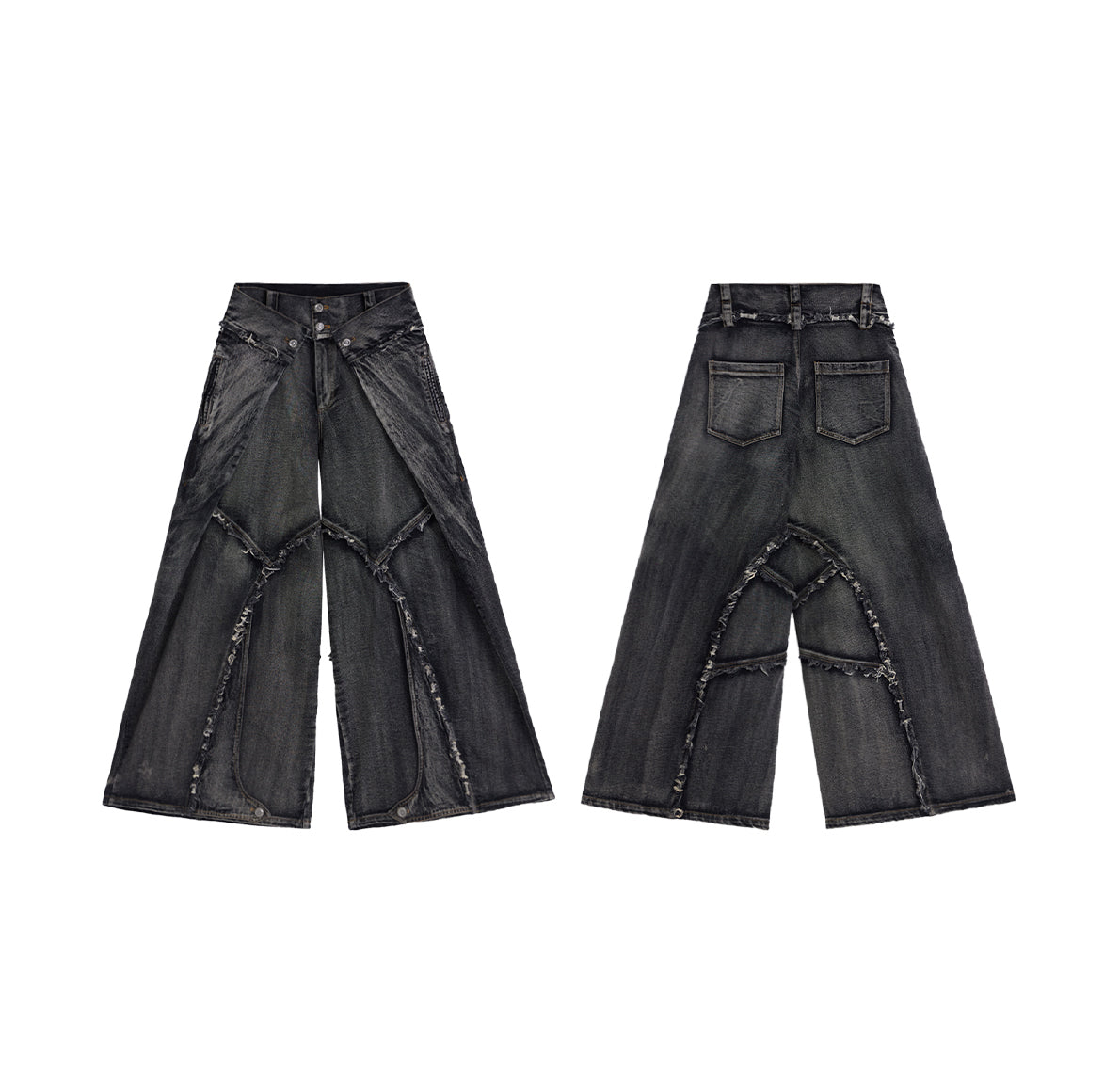 PERSONSOUL Personsoul Folded Structure Baggy Jeans ワイド