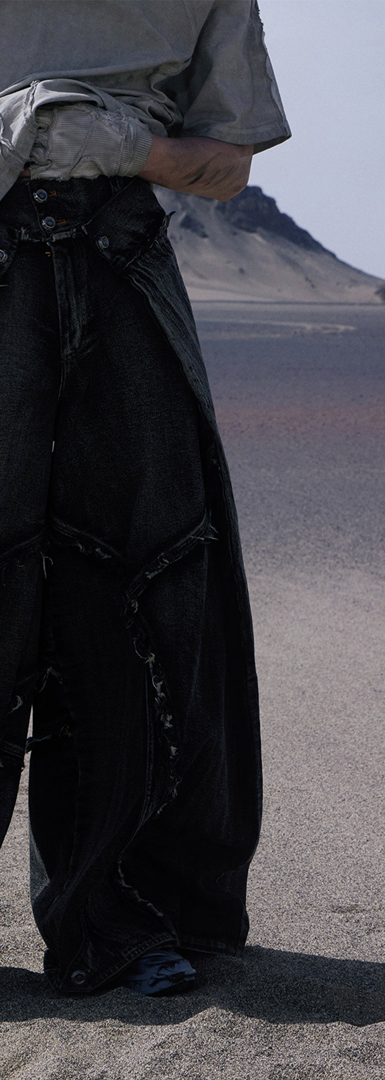 パンツ PERSONSOUL FOLDED STRUCTURE BAGGY JEANS Folded Structure Baggy Jeans - PERSONSOUL | 60% - Asian