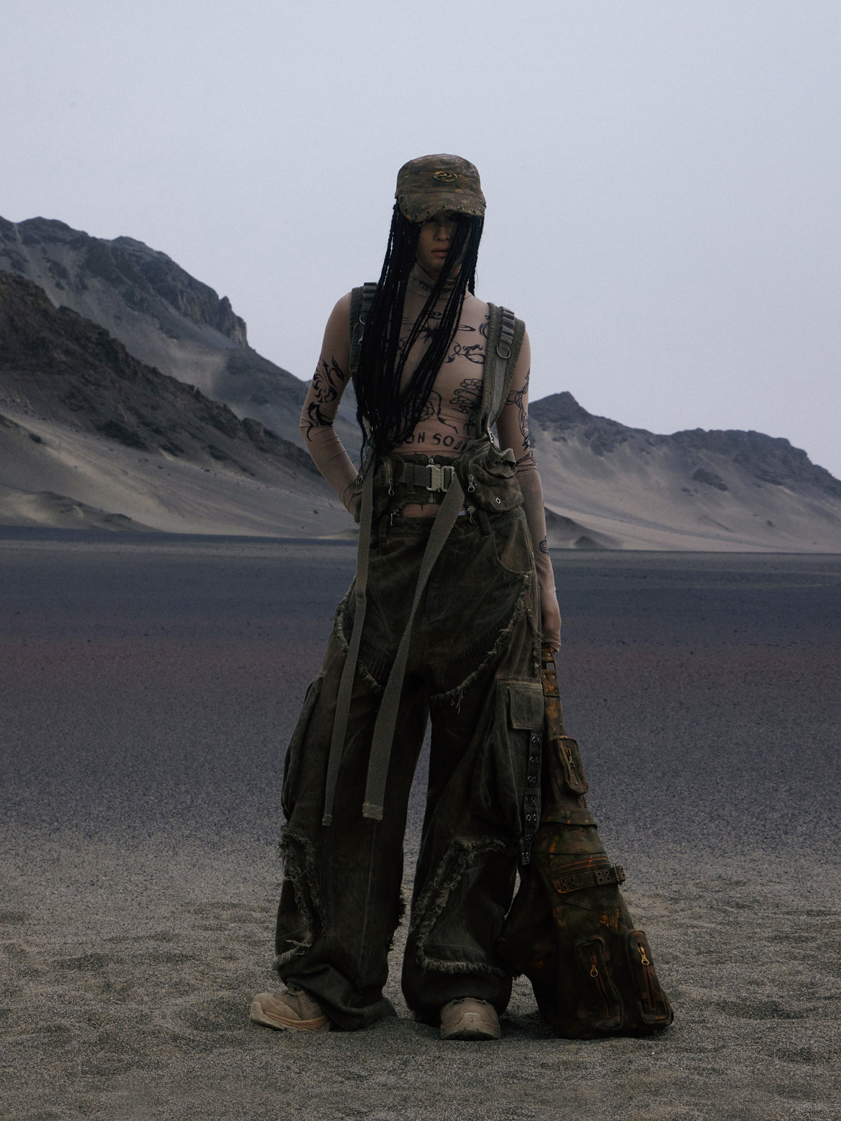 Personsoul Detachable Tactical Distressed Cargo Pants [ID:0382PA]
