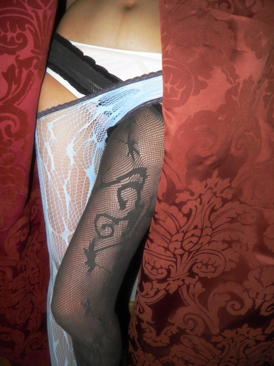 Lace Knit Stockings Retro Hollow Design Colorful Leggings [ID:0450SO]