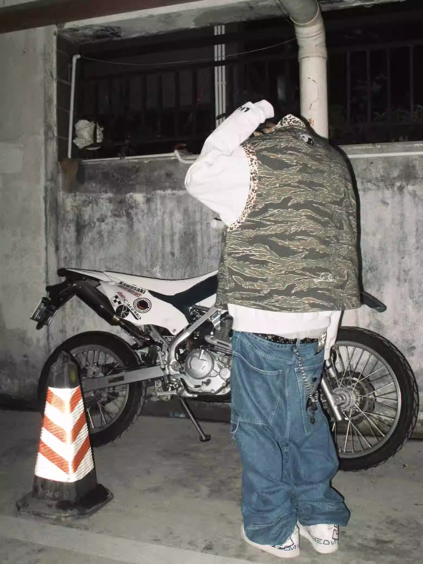 Loose Straight Oldschool B-boy Skate Denim Pants [ID:0477PA]