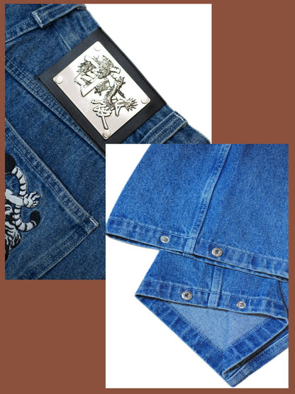 Loose Straight Oldschool B-boy Skate Denim Pants [ID:0477PA]