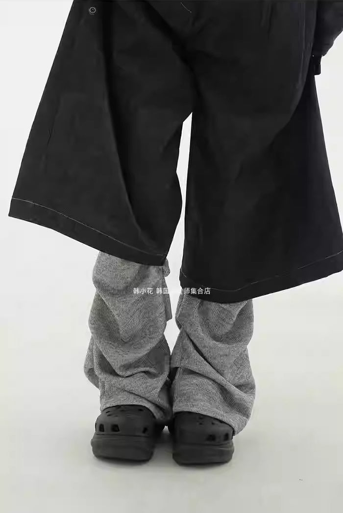 Vintage Cropped Banding Washed Blue Denim Pants [ID:0484PA]