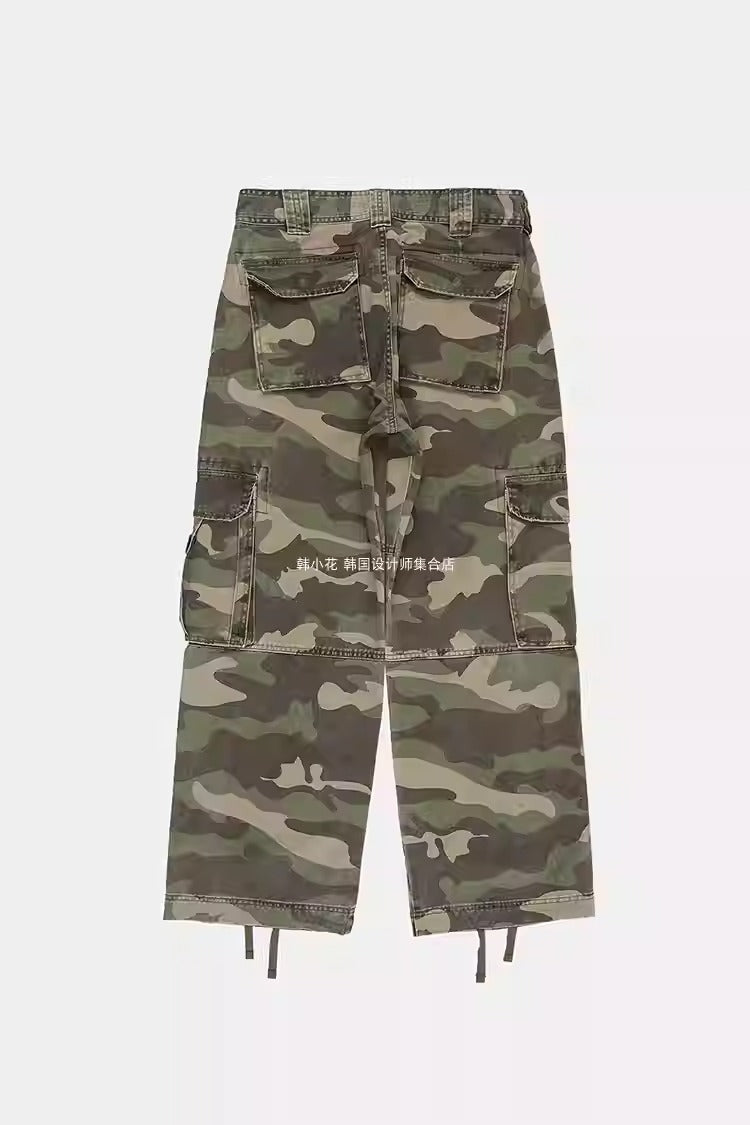 Combat Camouflage Vintage Raucohouse Cargo Pants [ID:0485PA]