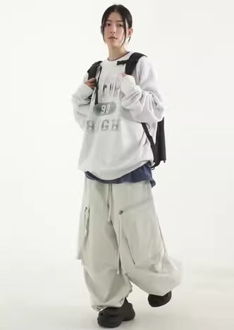 Double Strap Balloon Banding Unisex Design Pants [ID:0486PA]