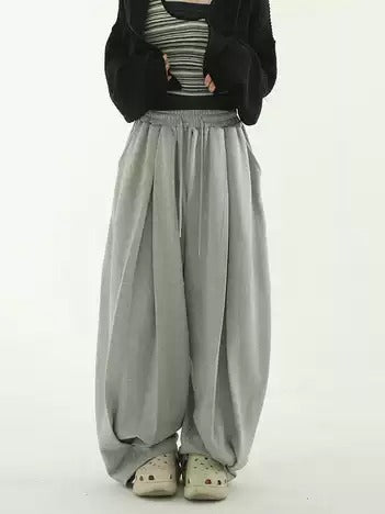 Double Pintuck Balloon Banding Cute Relax Pants [ID:0488PA]