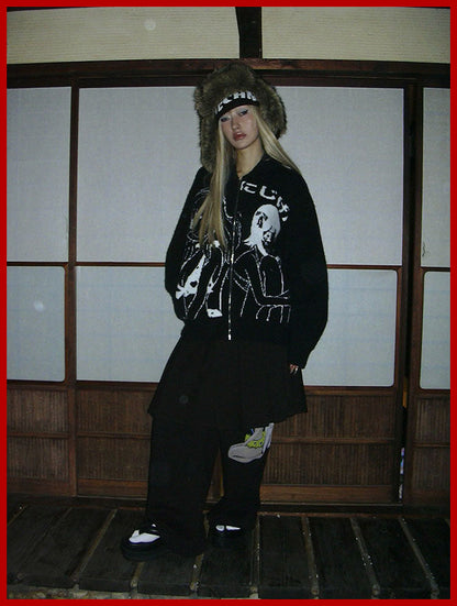 Graffiti Print Sporty Illustration MotifSweatpants [ID:0500PA]