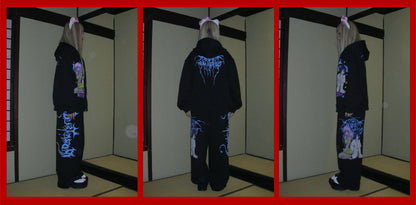 Graffiti Print Sporty Illustration MotifSweatpants [ID:0500PA]