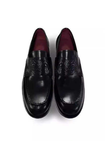 Vampire-Inspired Loafers in Calfskin with Crimson Lining Sneaker [ID:0517SH]