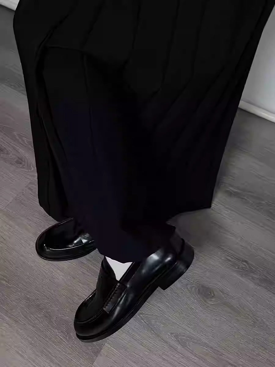 Vampire-Inspired Loafers in Calfskin with Crimson Lining Sneaker [ID:0517SH]