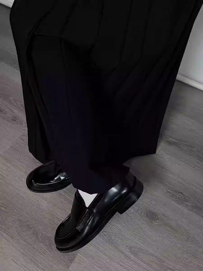 Vampire-Inspired Loafers in Calfskin with Crimson Lining Sneaker [ID:0517SH]