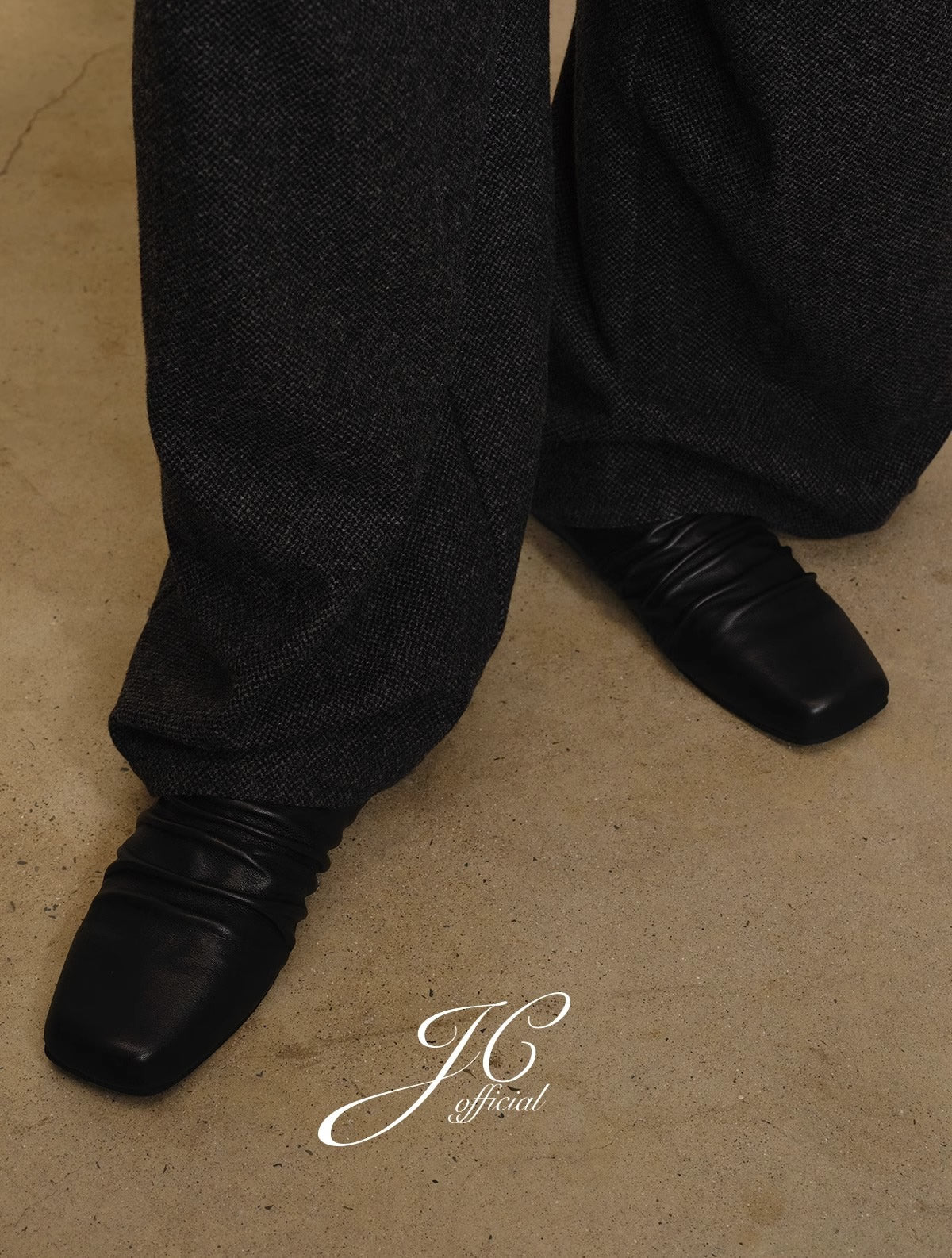 Soft Pleated Genuine Leather Ballet Style Sneaker [ID:0518SH]