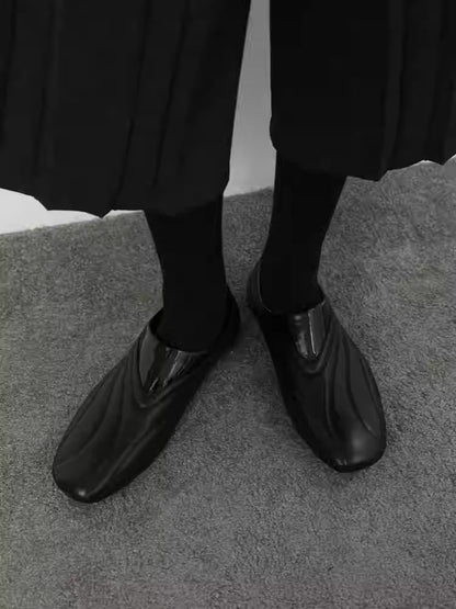 Luxury Streamlined Lightweight Calfskin Racing Sneaker [ID:0519SH]