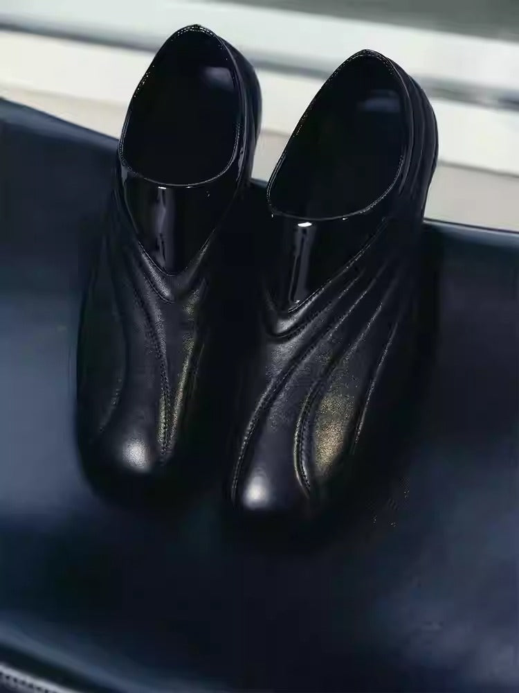 Luxury Streamlined Lightweight Calfskin Racing Sneaker [ID:0519SH]