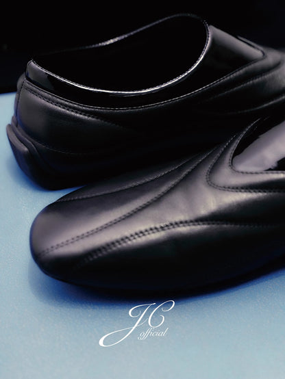 Luxury Streamlined Lightweight Calfskin Racing Sneaker [ID:0519SH]