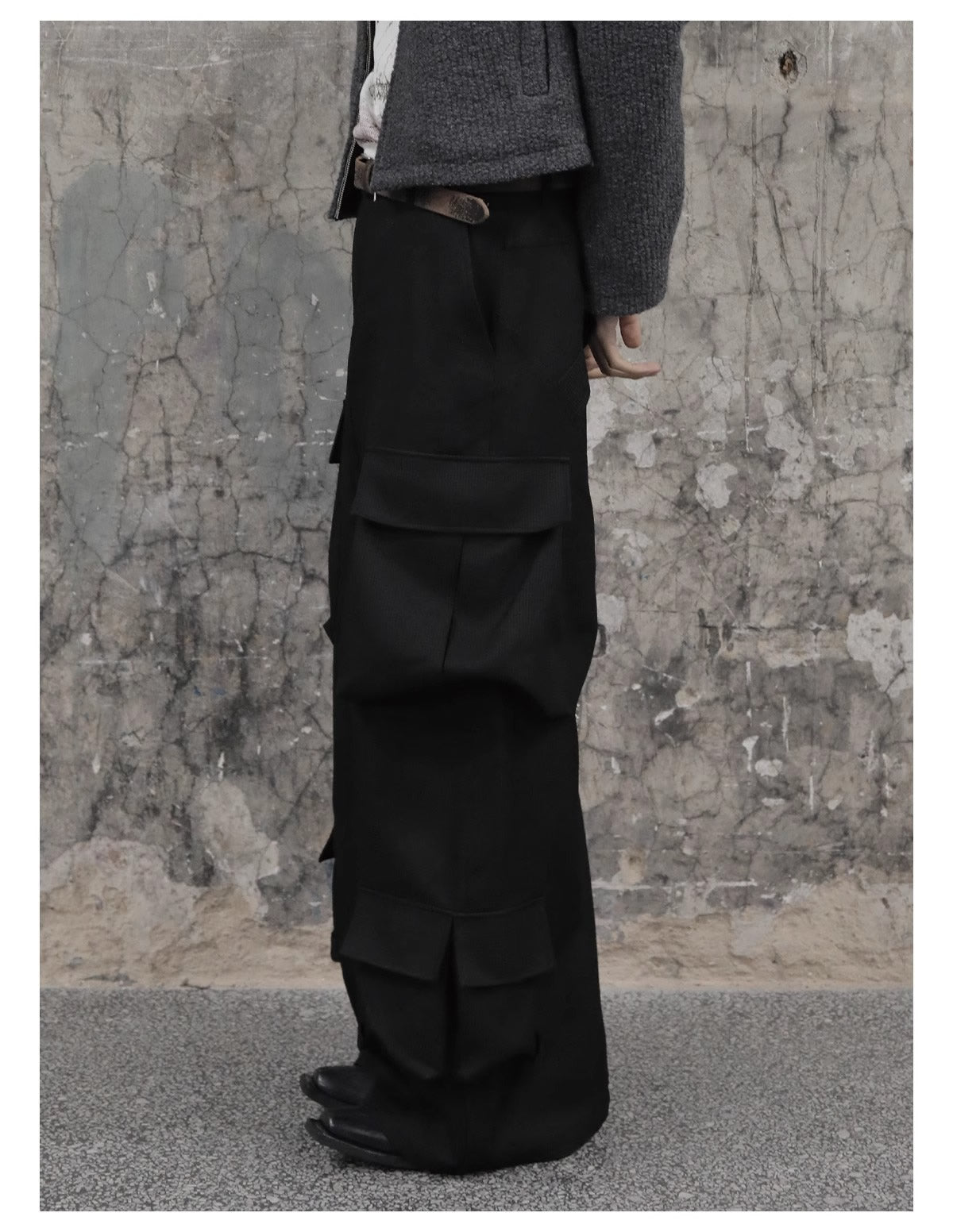 Multi-Pocket Workwear Curved Blade Structured Texture Pants [ID:0524PA]