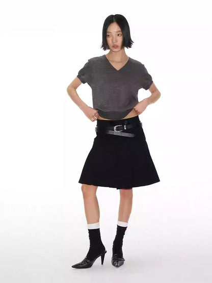 Extended Embossed Cowhide Silver Buckle Leather Belt [ID:0528BE]