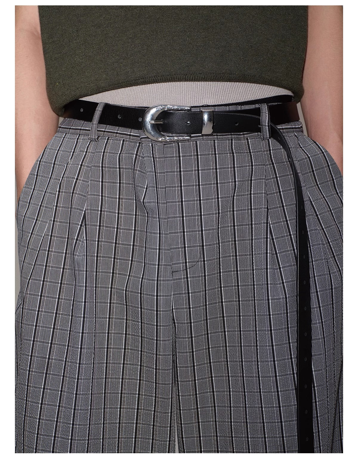 Extended Embossed Cowhide Silver Buckle Leather Belt [ID:0528BE]