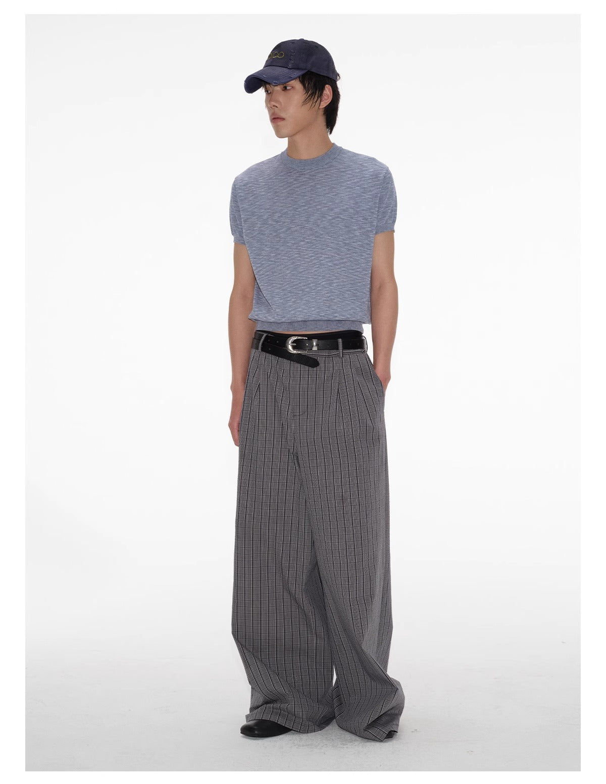 Extended Embossed Cowhide Silver Buckle Leather Belt [ID:0528BE]