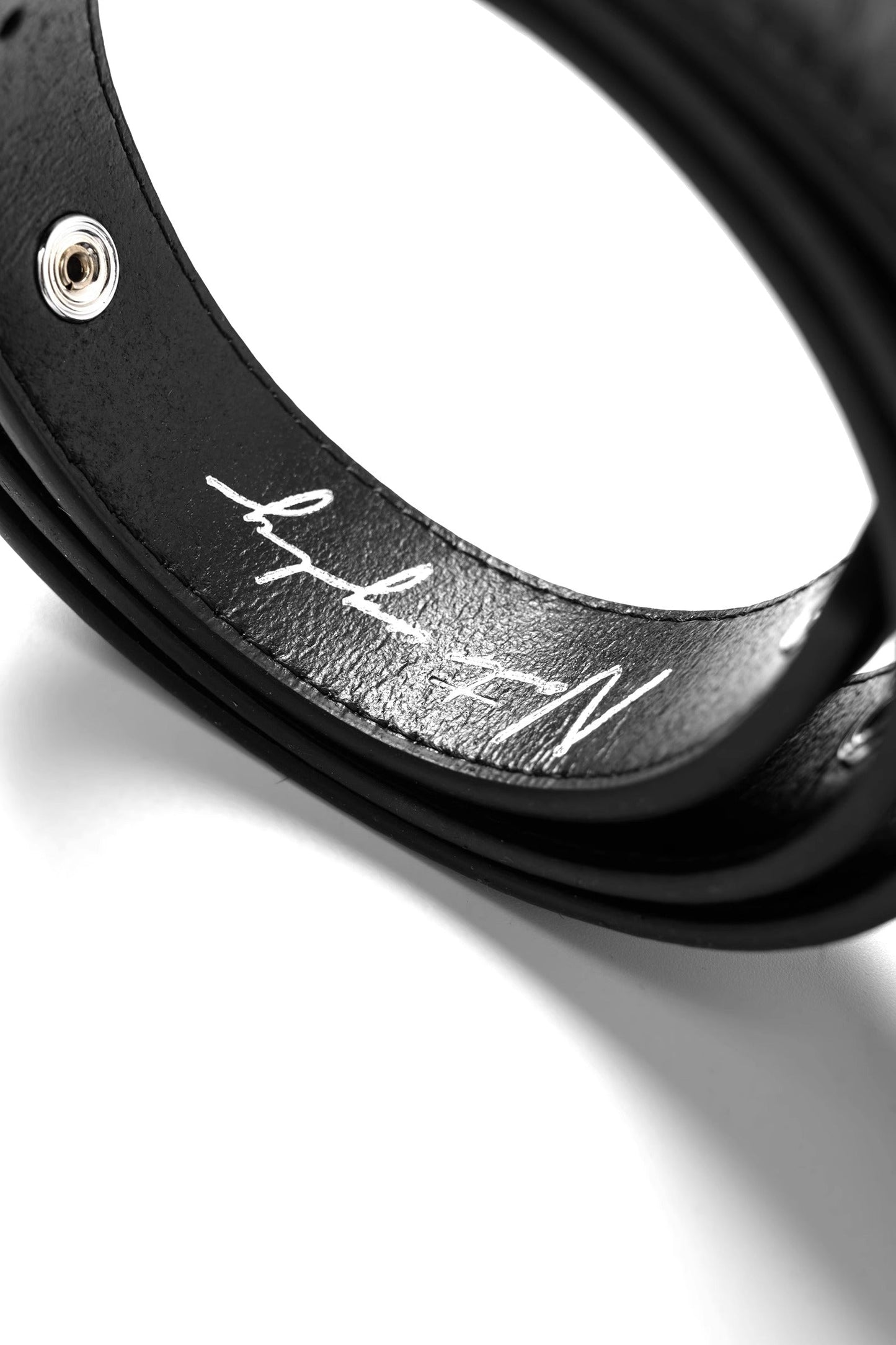 Gemstone Haircalf Aged Silver Buckle Leather Belt [ID:0529BE]