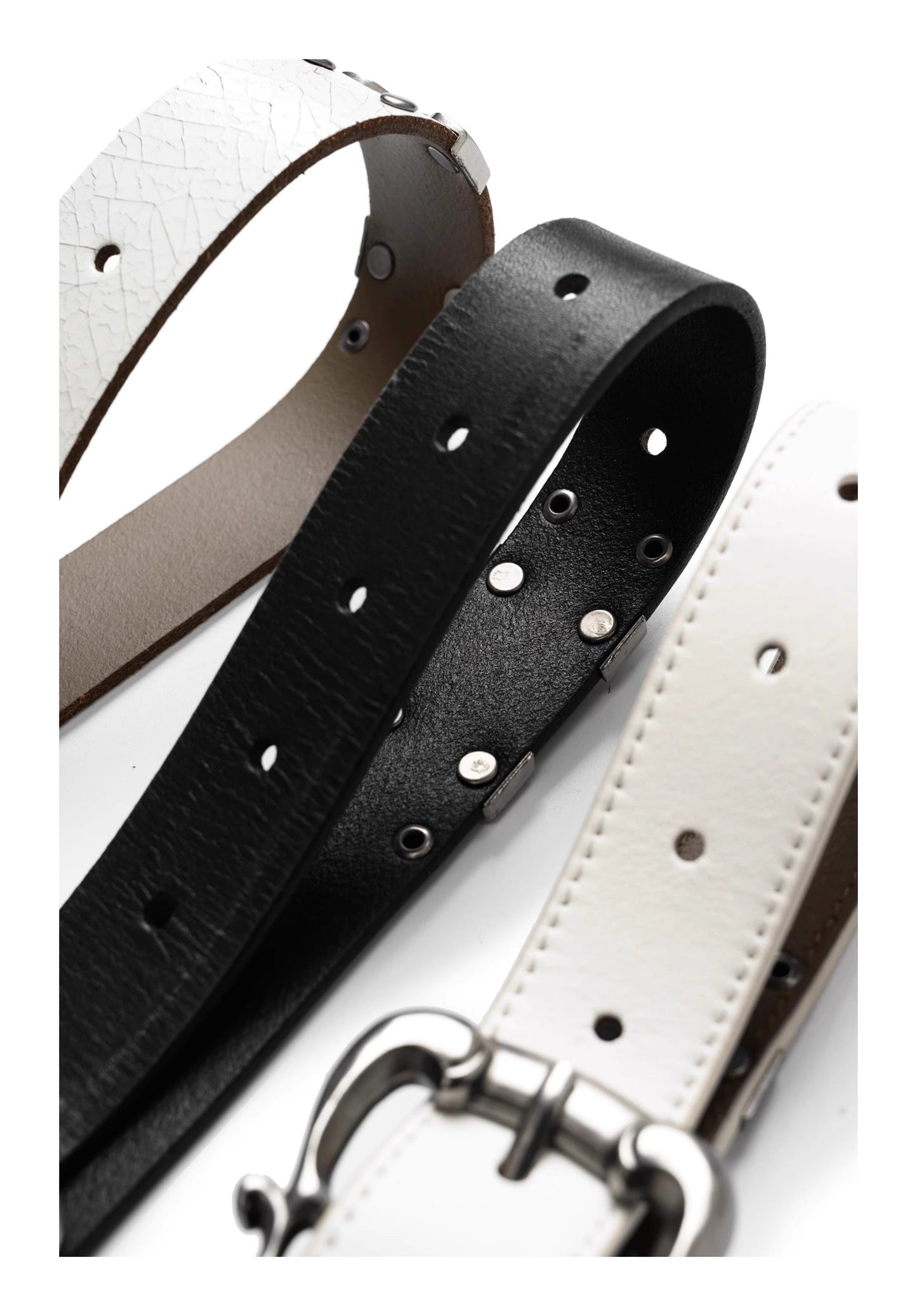 Matte Silver Irises and Foil Engraving Cowhide Belt [ID:0530BE]